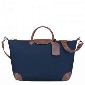 Longchamp Boxford S Kadın Seyahat Çantası Mavi Türkiye | L1624080127