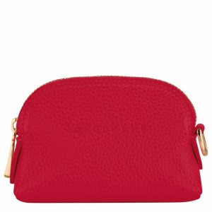 Longchamp Le FOULONNÉ Kadın Bozuk Para Cüzdanı Kırmızı Türkiye | L3686021C39