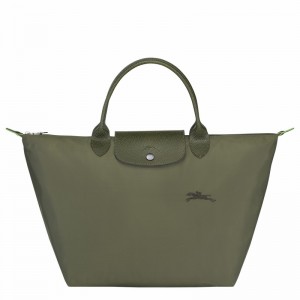 Longchamp Le Pliage Green M Kadın El Çantası Yeşil Türkiye | L1623919479