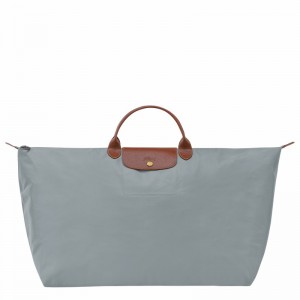 Longchamp Le Pliage Original M Erkek Seyahat Çantası Gri Türkiye | L1625089P80-