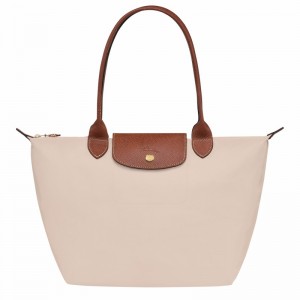 Longchamp Le Pliage Original M Kadın Tote Çanta Beyaz Türkiye | L2605089P71