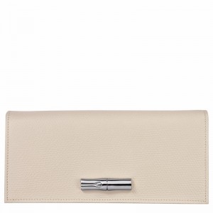 Longchamp Le Roseau Flap Kadın Cüzdan Beyaz Türkiye | L3044HFP555