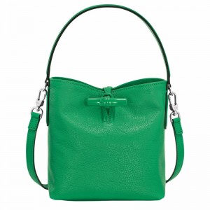 Longchamp Le Roseau XS Kadın Kova Çanta Yeşil Türkiye | 10159HEC129