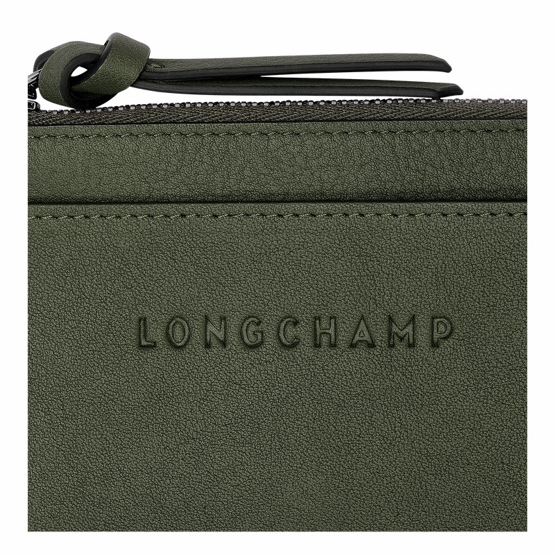 Longchamp 3D Erkek Kartlık Haki Türkiye | 30034HCV292-