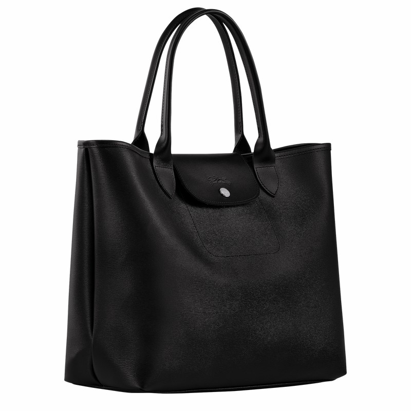 Longchamp Le Pliage City L Kadın Tote Çanta Siyah Türkiye | 10182HYQ001