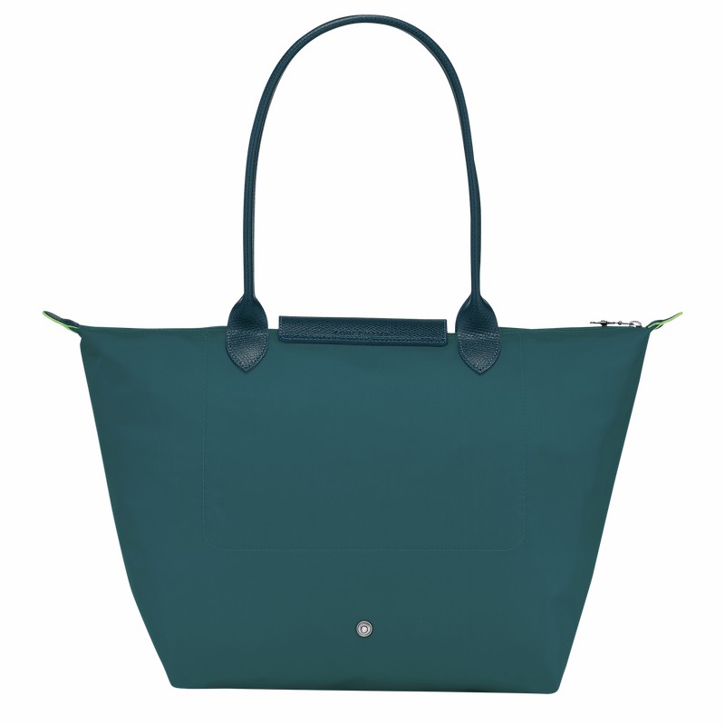 Longchamp Le Pliage Green L Kadın Tote Çanta Tavuskuşu Türkiye | L1899919P89