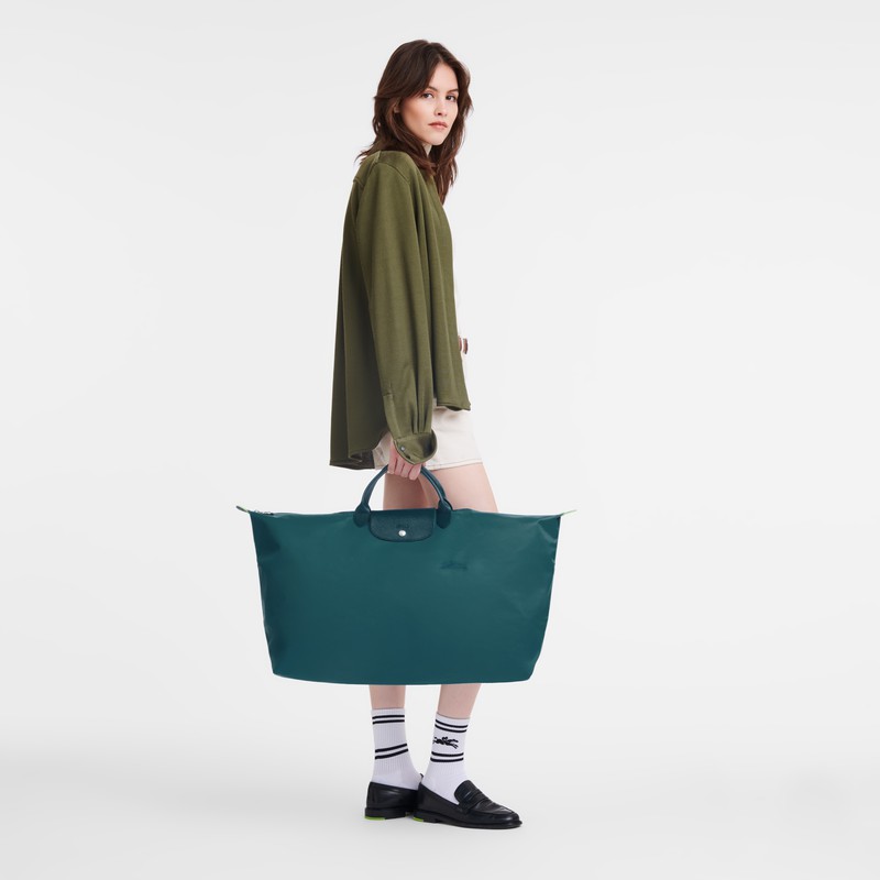 Longchamp Le Pliage Green M Erkek Seyahat Çantası Tavuskuşu Türkiye | L1625919P89-