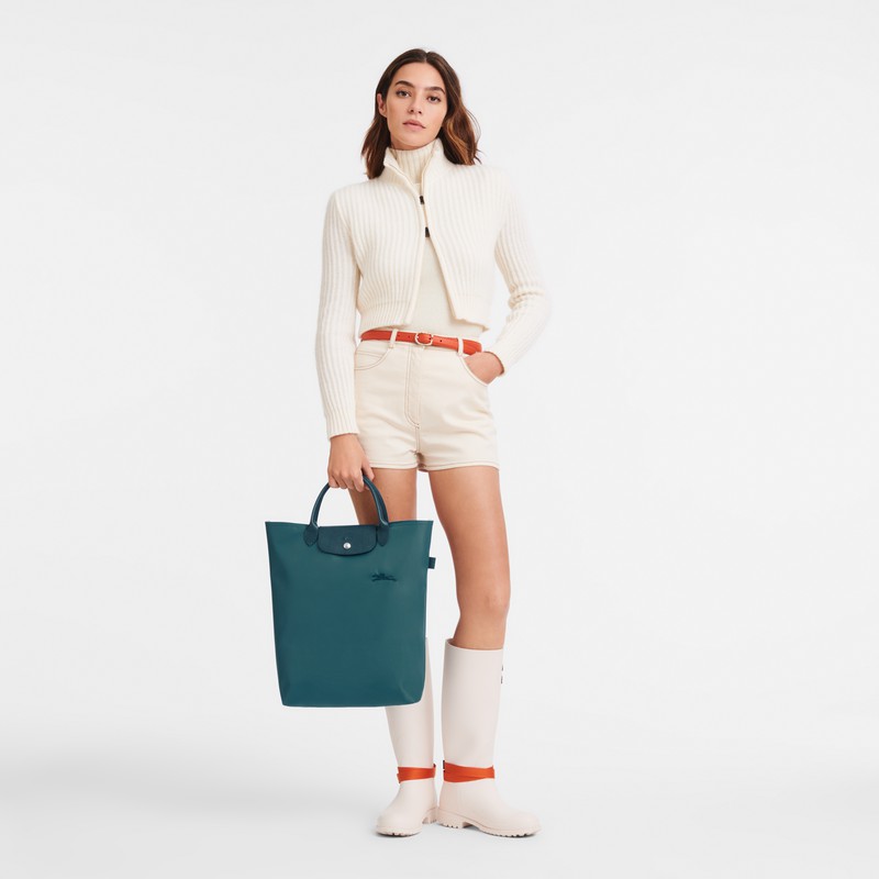 Longchamp Le Pliage Green M Erkek Tote Çanta Tavuskuşu Türkiye | 10168919P89-