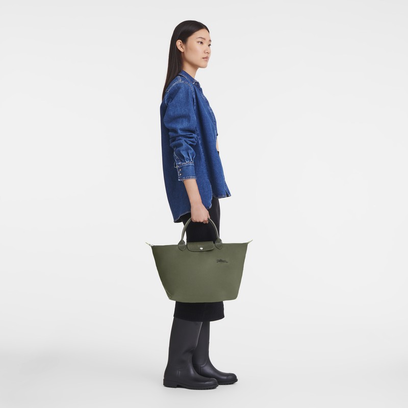 Longchamp Le Pliage Green M Kadın El Çantası Yeşil Türkiye | L1623919479