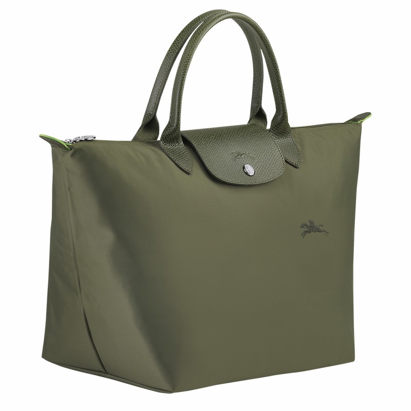 Longchamp Le Pliage Green M Kadın El Çantası Yeşil Türkiye | L1623919479