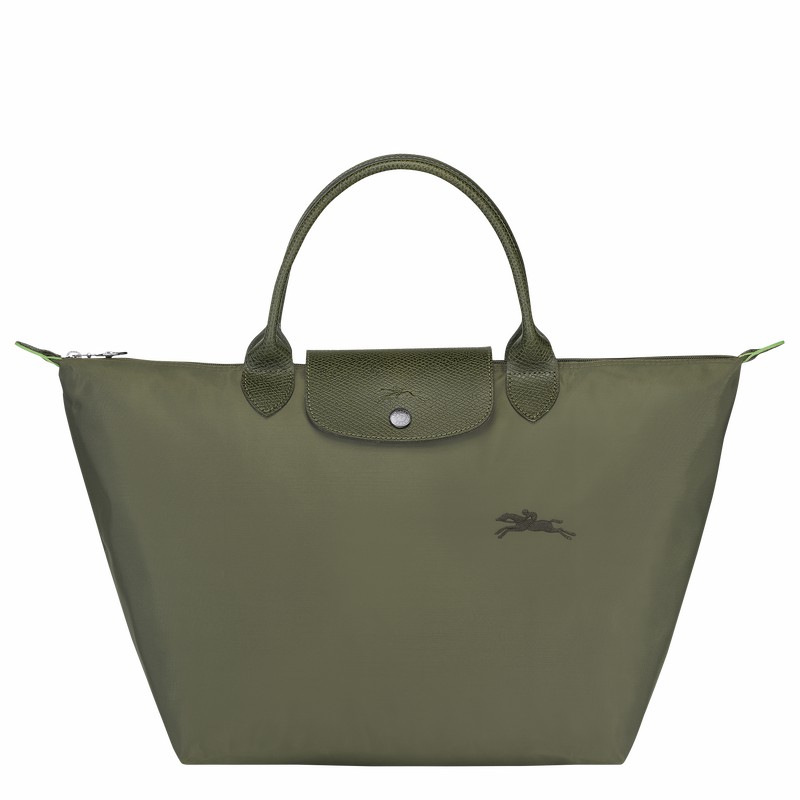 Longchamp Le Pliage Green M Kadın El Çantası Yeşil Türkiye | L1623919479