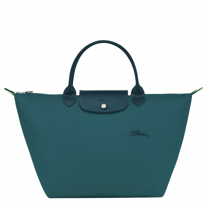 Longchamp Le Pliage Green M Kadın El Çantası Tavuskuşu Türkiye | L1623919P89