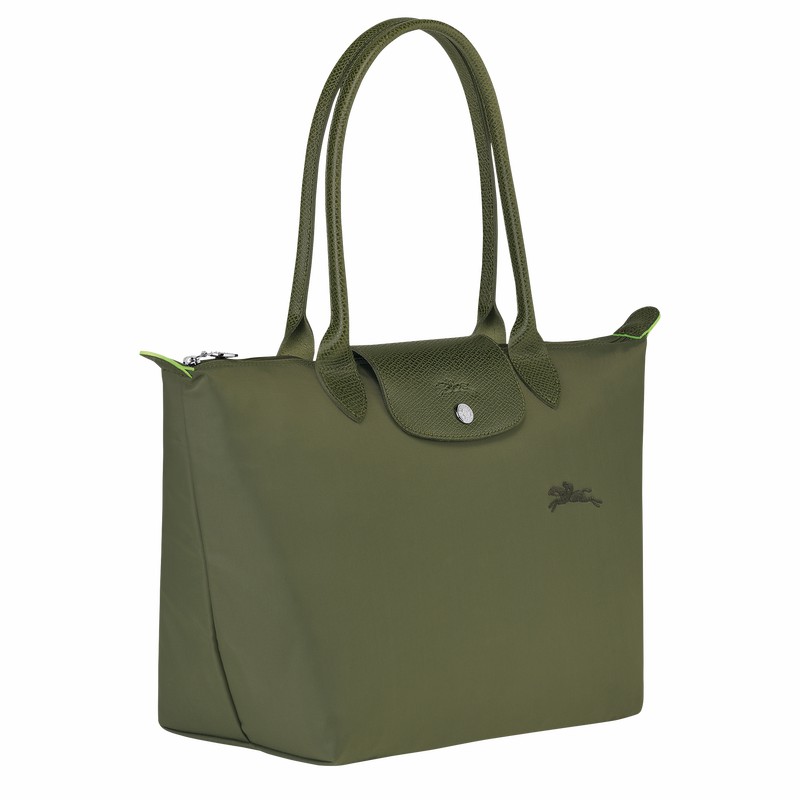 Longchamp Le Pliage Green M Kadın Tote Çanta Yeşil Türkiye | L2605919479