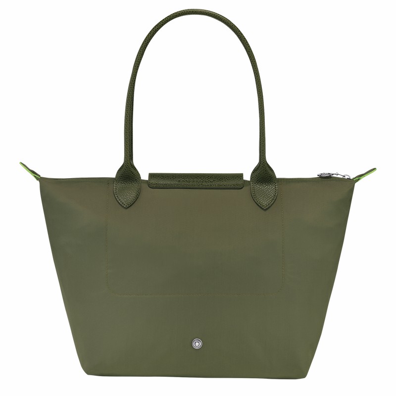 Longchamp Le Pliage Green M Kadın Tote Çanta Yeşil Türkiye | L2605919479