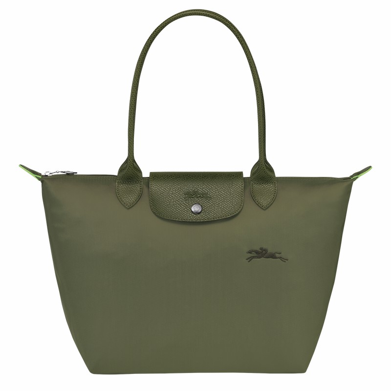 Longchamp Le Pliage Green M Kadın Tote Çanta Yeşil Türkiye | L2605919479