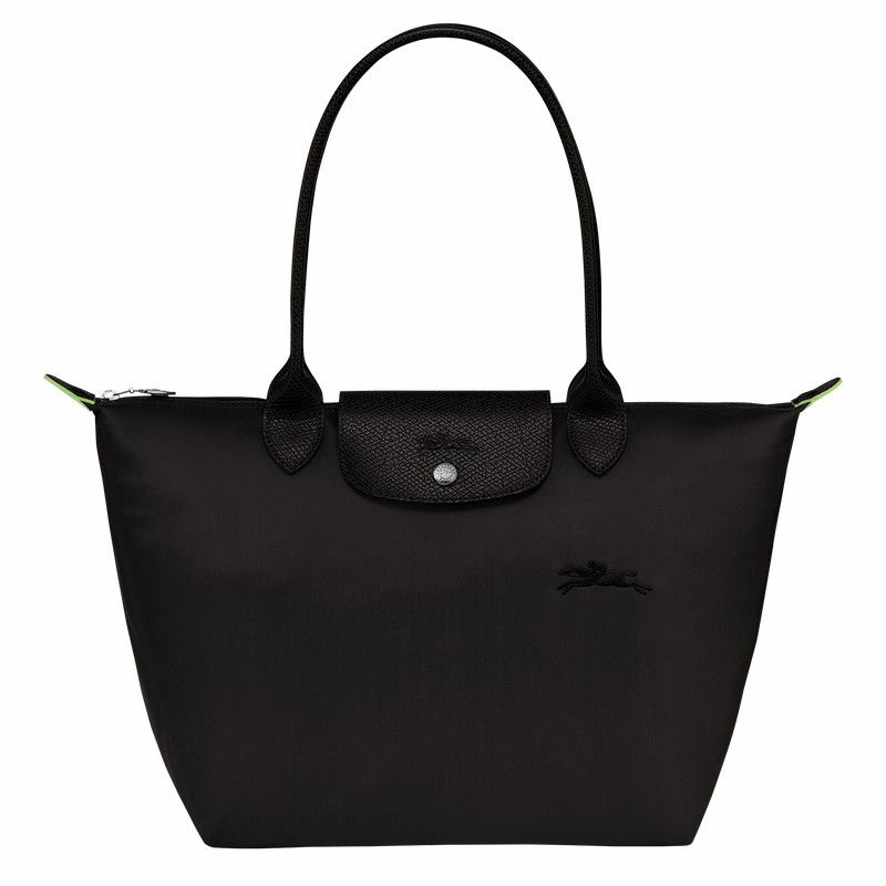 Longchamp Le Pliage Green M Kadın Tote Çanta Siyah Türkiye | L2605919001