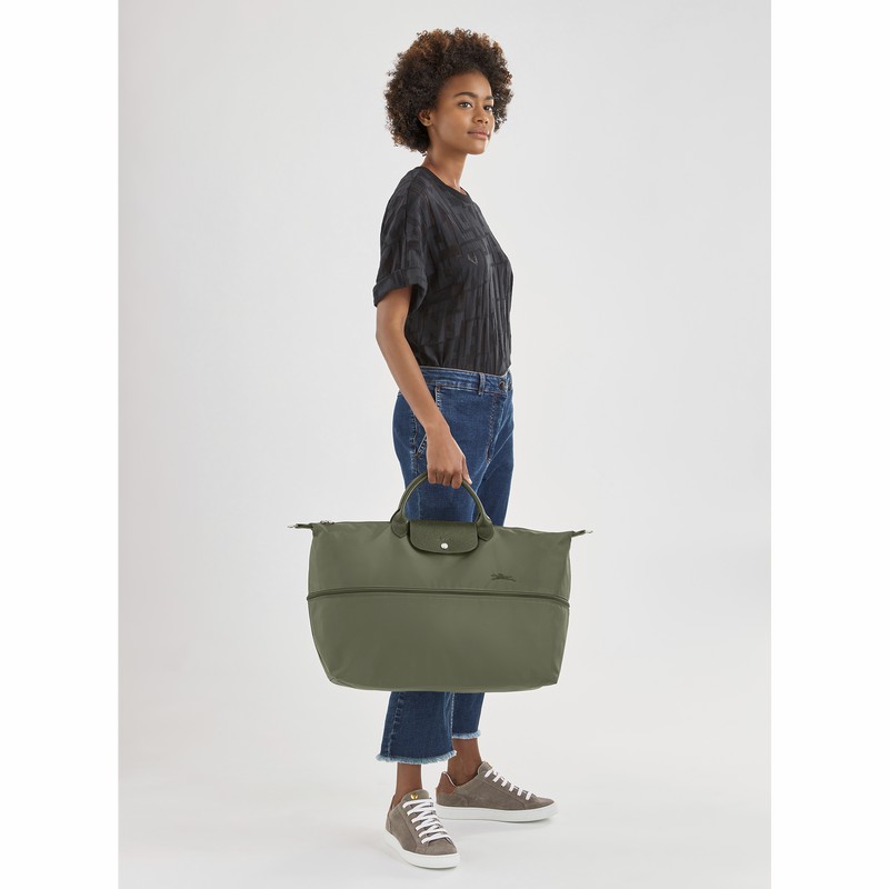 Longchamp Le Pliage Green expandable Erkek Seyahat Çantası Yeşil Türkiye | L1911919479-