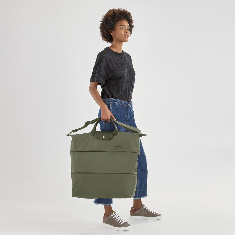 Longchamp Le Pliage Green expandable Kadın Seyahat Çantası Yeşil Türkiye | L1911919479