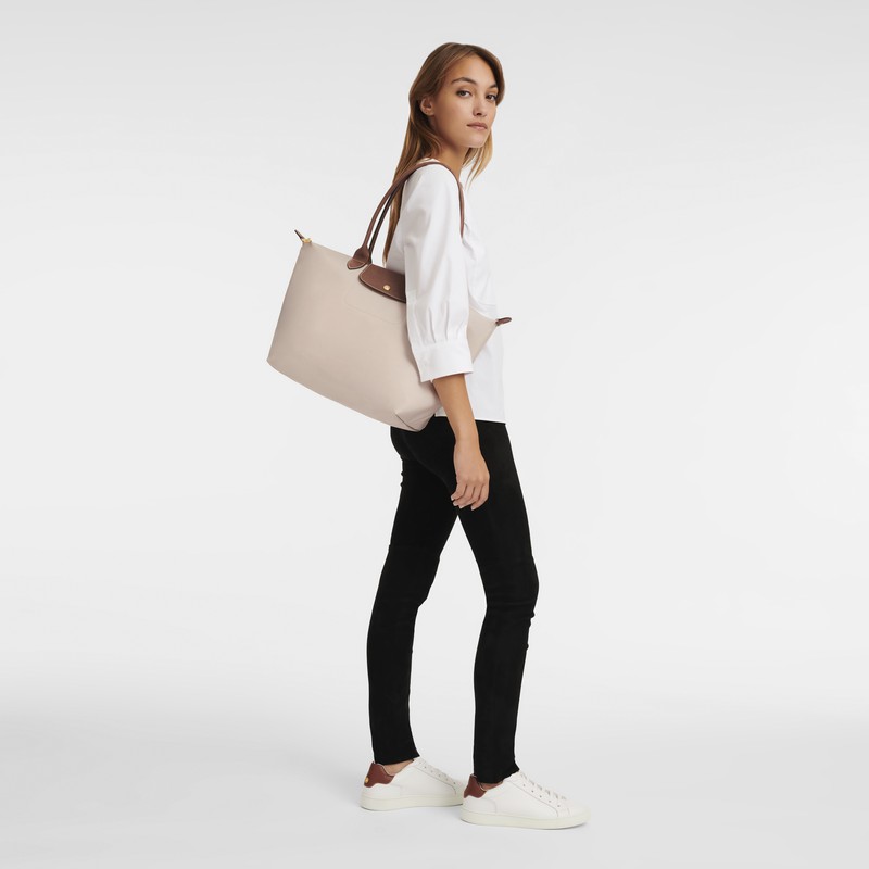 Longchamp Le Pliage Original L Kadın Tote Çanta Beyaz Türkiye | L1899089P71