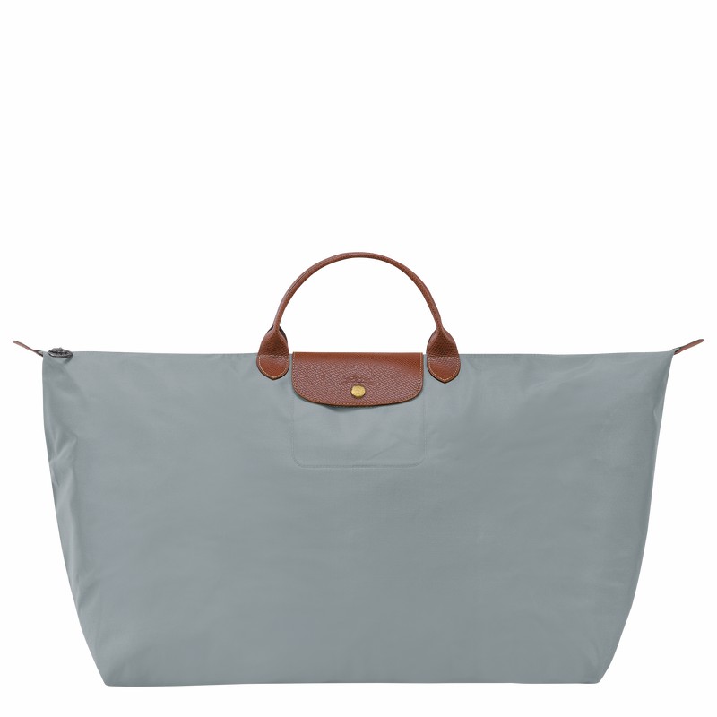 Longchamp Le Pliage Original M Erkek Seyahat Çantası Gri Türkiye | L1625089P80-