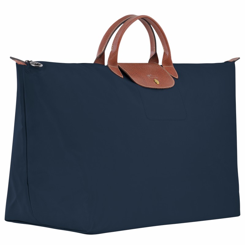 Longchamp Le Pliage Original M Erkek Seyahat Çantası Lacivert Türkiye | L1625089P68-