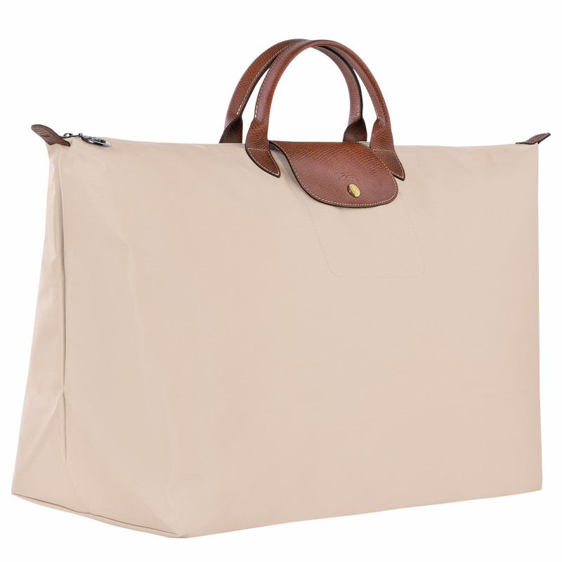 Longchamp Le Pliage Original M Erkek Seyahat Çantası Beyaz Türkiye | L1625089P71-