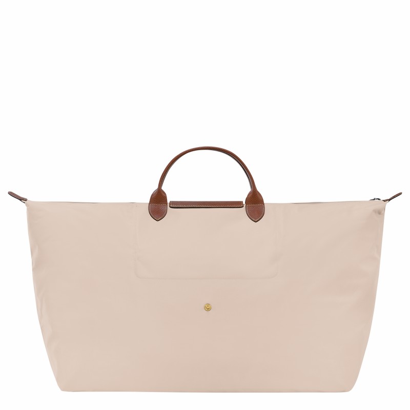 Longchamp Le Pliage Original M Erkek Seyahat Çantası Beyaz Türkiye | L1625089P71-