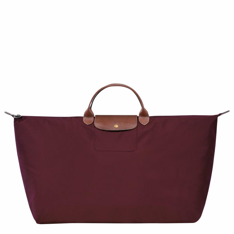 Longchamp Le Pliage Original M Erkek Seyahat Çantası Bordo Türkiye | L1625089P87-