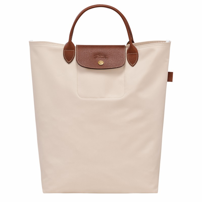 Longchamp Le Pliage Original M Erkek Tote Çanta Beyaz Türkiye | 10168089P71-