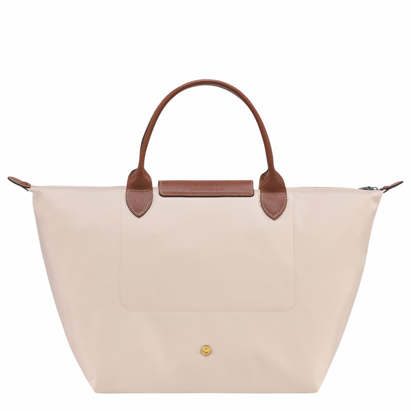 Longchamp Le Pliage Original M Kadın El Çantası Beyaz Türkiye | L1623089P71