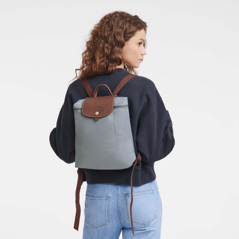 Longchamp Le Pliage Original M Kadın Sırt Çantası Gri Türkiye | L1699089P80