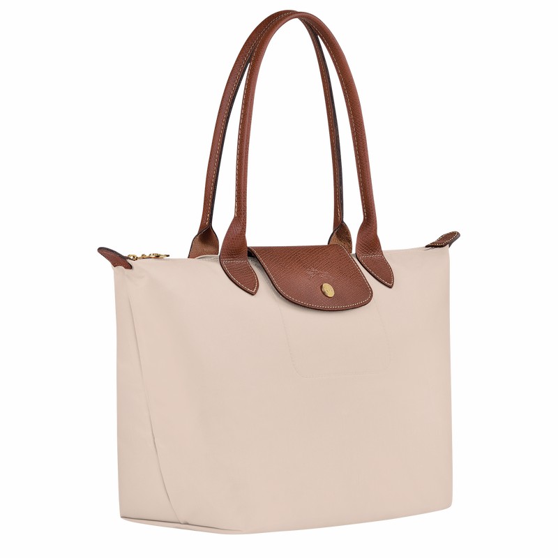 Longchamp Le Pliage Original M Kadın Tote Çanta Beyaz Türkiye | L2605089P71