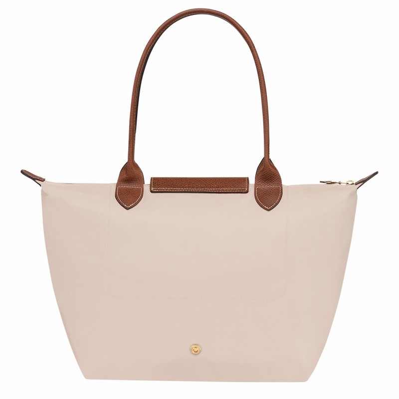 Longchamp Le Pliage Original M Kadın Tote Çanta Beyaz Türkiye | L2605089P71