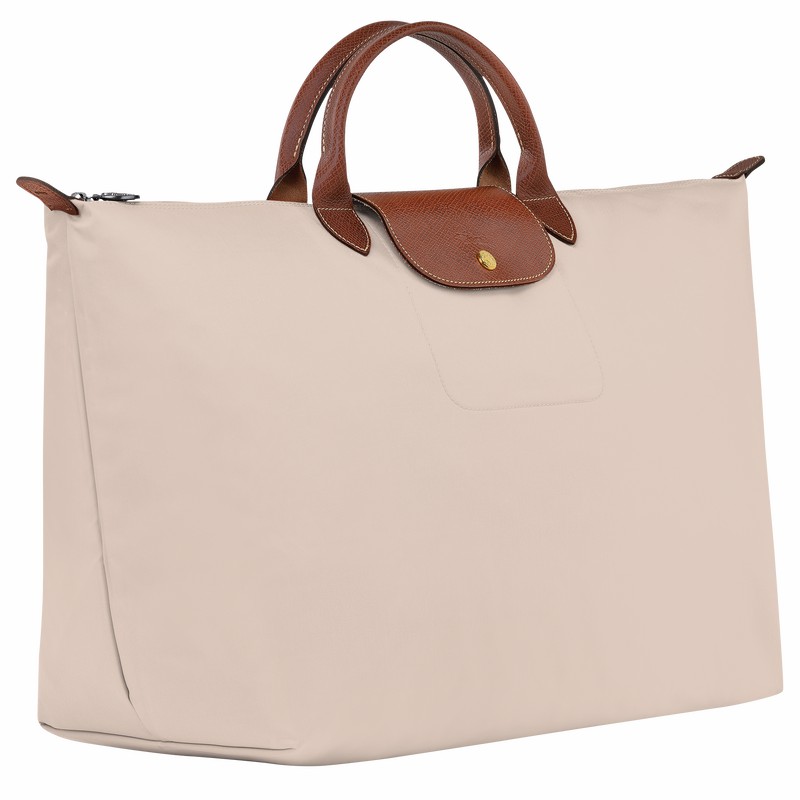 Longchamp Le Pliage Original S Erkek Seyahat Çantası Beyaz Türkiye | L1624089P71-