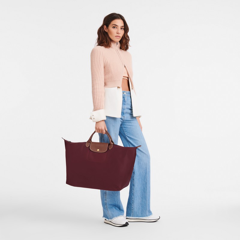 Longchamp Le Pliage Original S Erkek Seyahat Çantası Bordo Türkiye | L1624089P87-