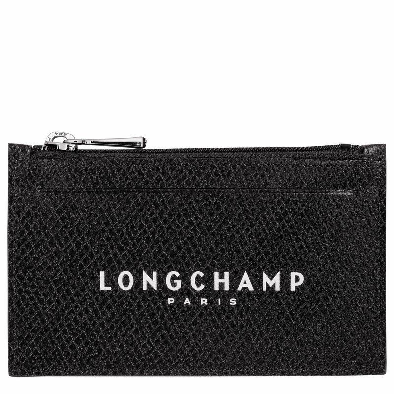 Longchamp Le Roseau Essential Erkek Bozuk Para Cüzdanı Siyah Türkiye | L3613H67001-