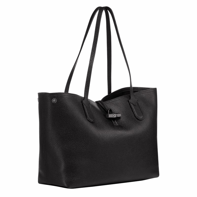 Longchamp Le Roseau Essential L Kadın Tote Çanta Siyah Türkiye | L2686968001