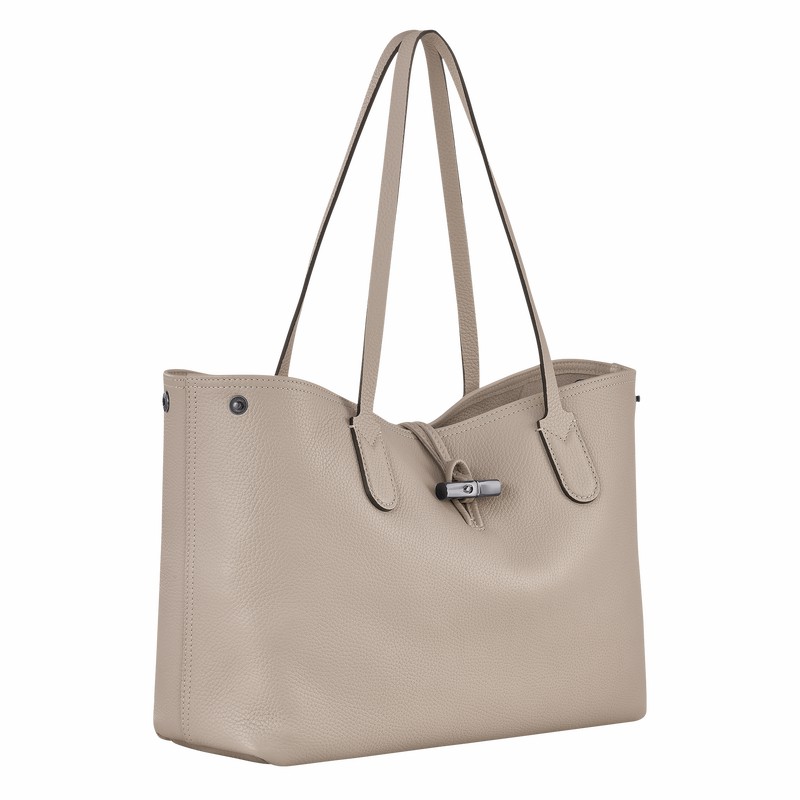 Longchamp Le Roseau Essential L Kadın Tote Çanta Gri Türkiye | L2686968266