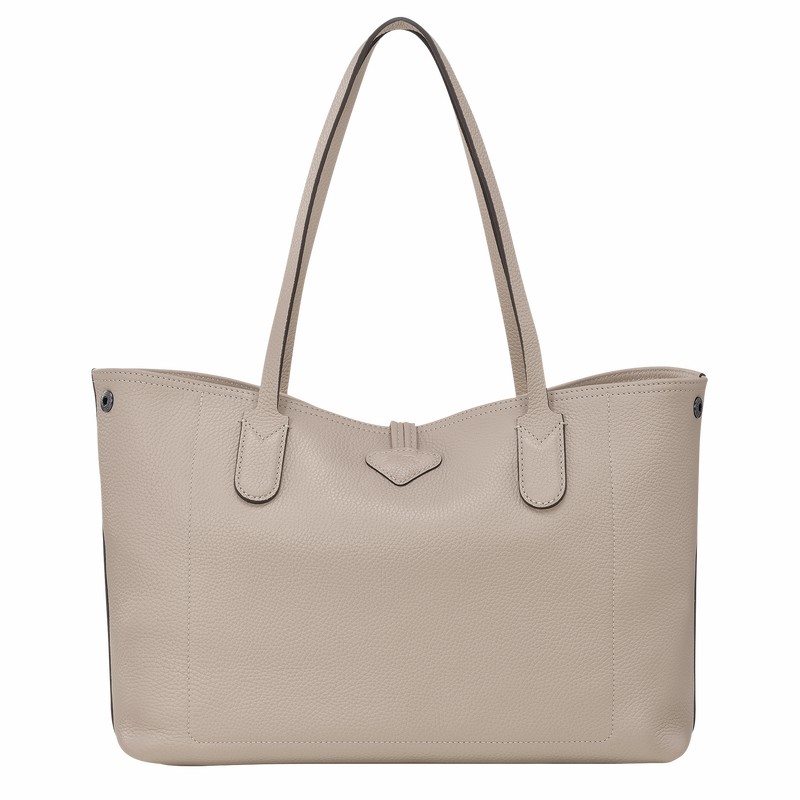 Longchamp Le Roseau Essential L Kadın Tote Çanta Gri Türkiye | L2686968266