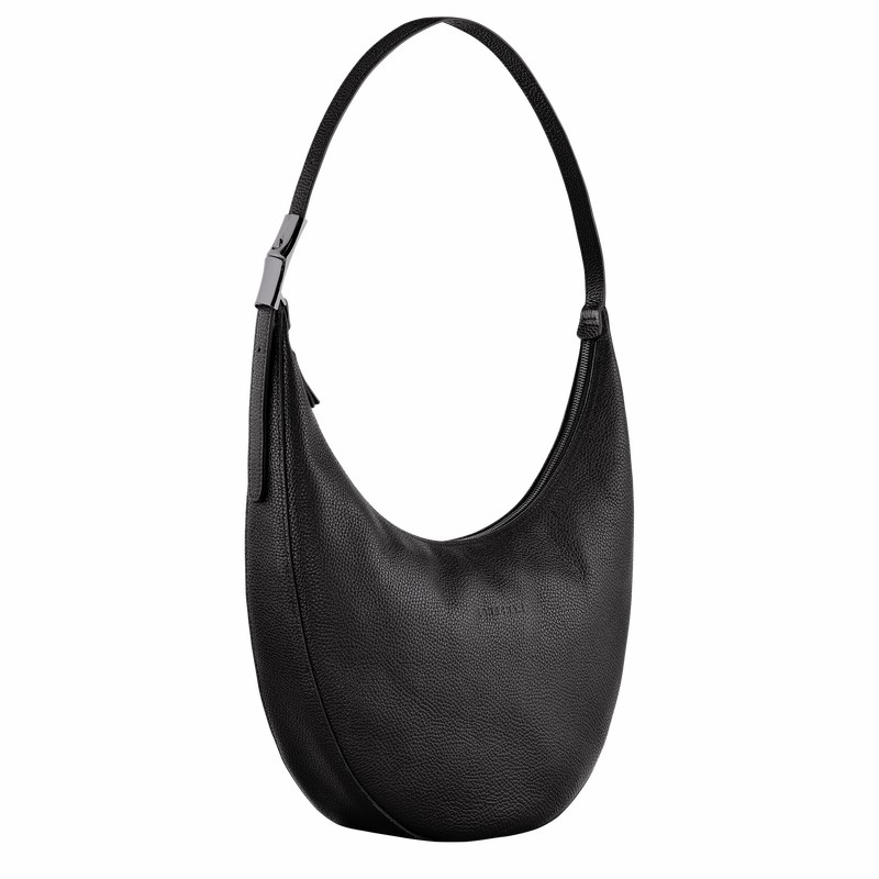 Longchamp Le Roseau Essential L Kadın Çapraz Askılı Çanta Siyah Türkiye | 10234968001