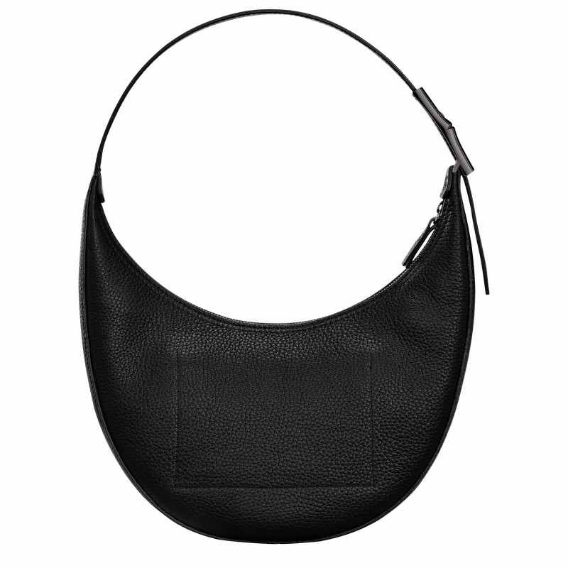 Longchamp Le Roseau Essential M Kadın Hobo Çanta Siyah Türkiye | 10218968001