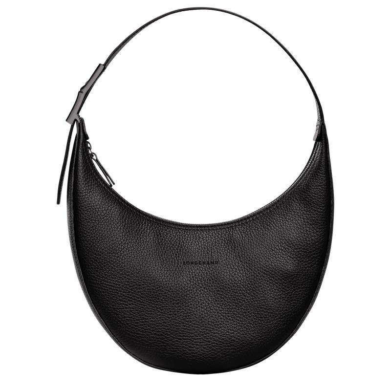 Longchamp Le Roseau Essential M Kadın Hobo Çanta Siyah Türkiye | 10218968001