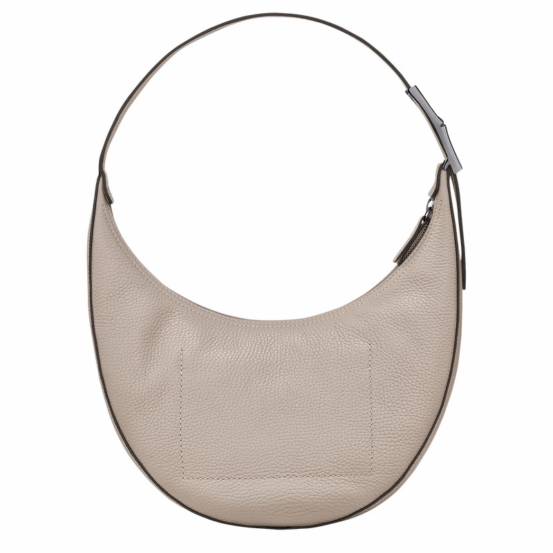 Longchamp Le Roseau Essential M Kadın Hobo Çanta Gri Türkiye | 10218968266