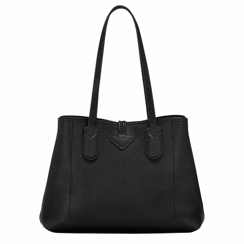 Longchamp Le Roseau Essential M Kadın Tote Çanta Siyah Türkiye | 10183968001