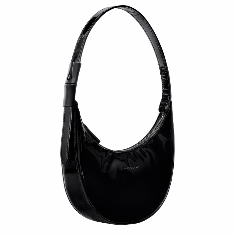 Longchamp Le Roseau Essential S Kadın Hobo Çanta Siyah Türkiye | 10217HEZ001