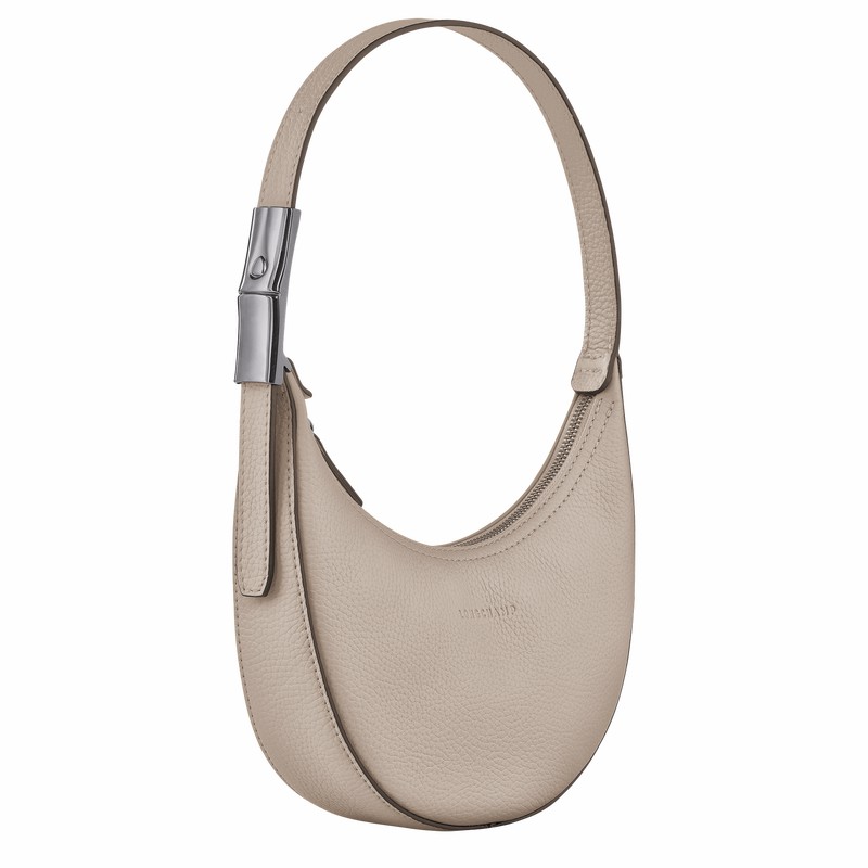 Longchamp Le Roseau Essential S Kadın Hobo Çanta Gri Türkiye | 10217968266