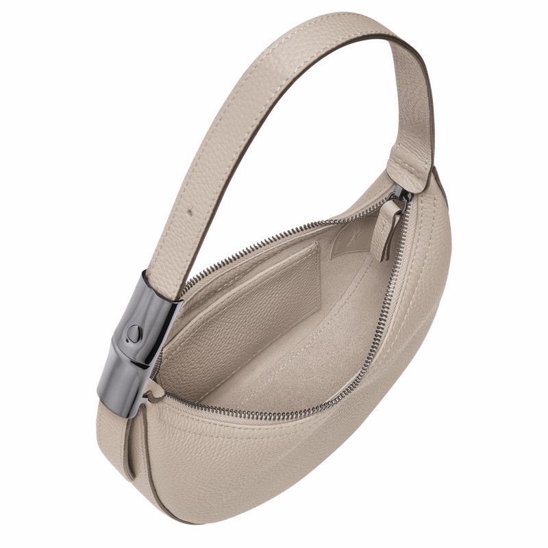 Longchamp Le Roseau Essential S Kadın Hobo Çanta Gri Türkiye | 10217968266