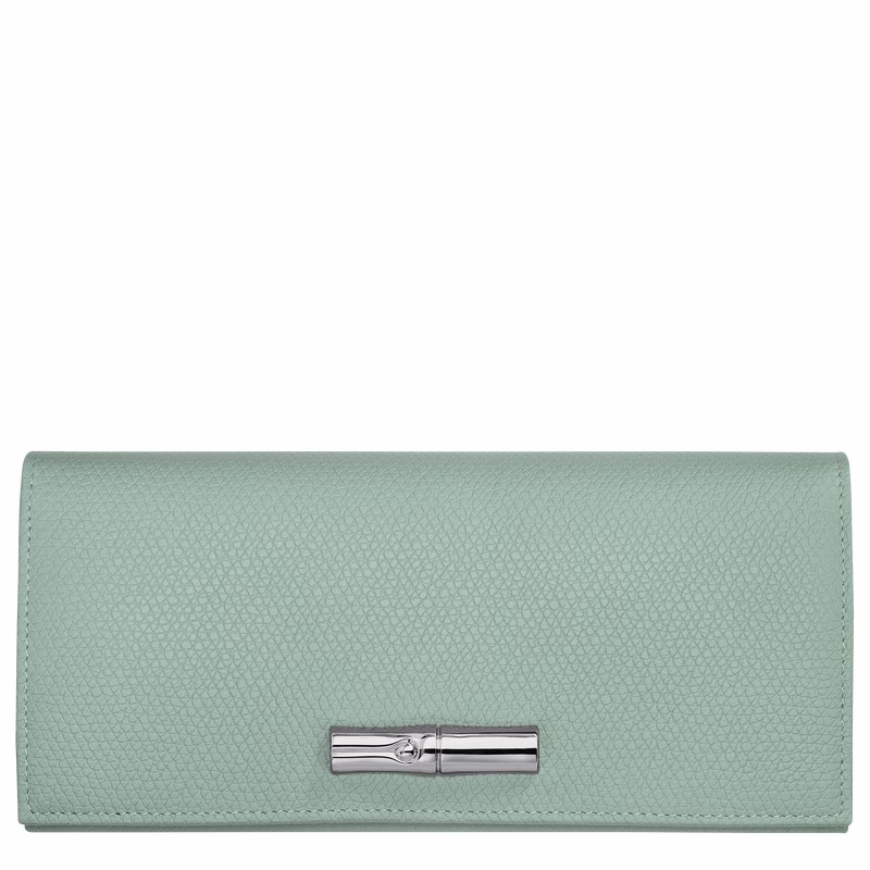 Longchamp Le Roseau Flap Kadın Cüzdan Celadon Türkiye | L3044HFP282