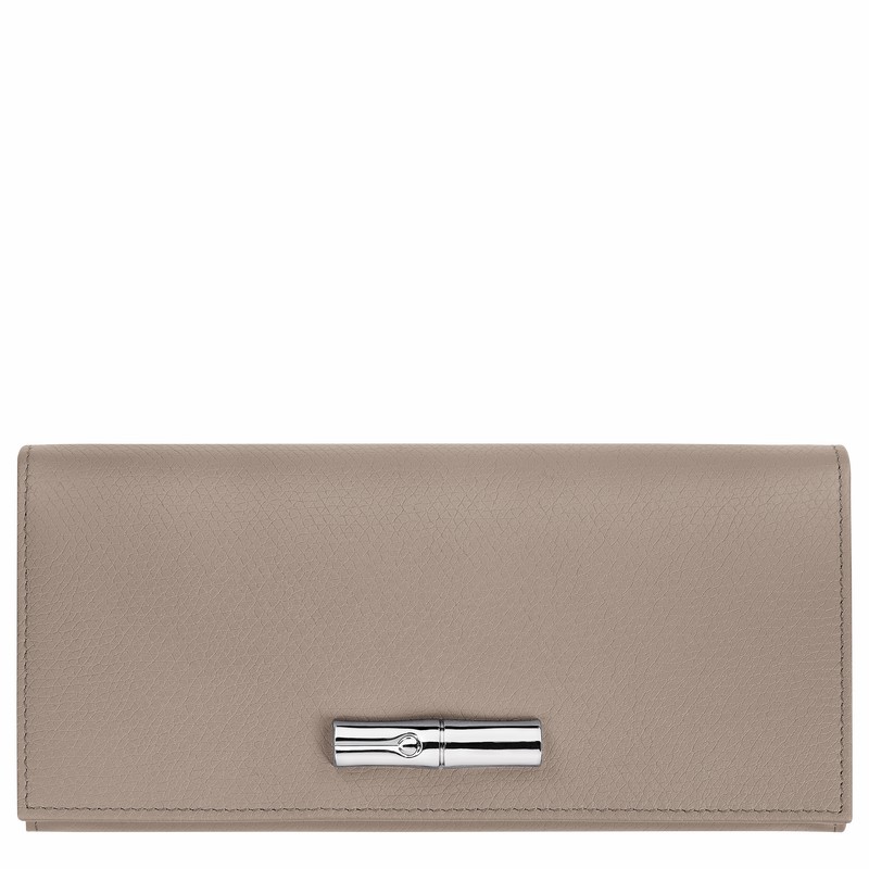 Longchamp Le Roseau Flap Kadın Cüzdan Gri Türkiye | L3044HFP266