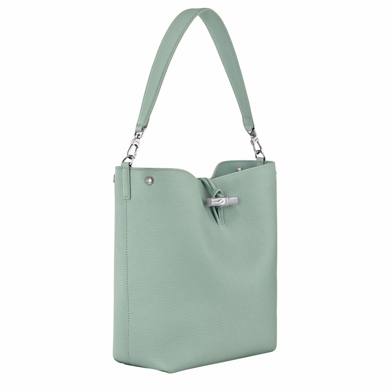 Longchamp Le Roseau M Kadın Omuz Çantası Celadon Türkiye | 10281HFP282